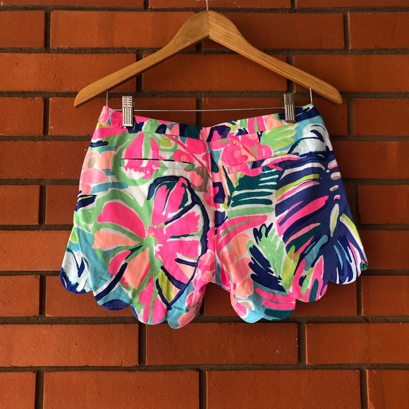 LILY PULITZER Women's 5" Shorts Scalloped Size 00 - Picture 3 of 4